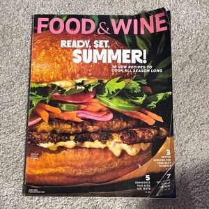 ✨2for$4✨ Food & Wine Magazine June 2025 Issue